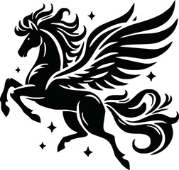 Pegasus mascot logo design Horse logo design, Logo design, Pegasus logo