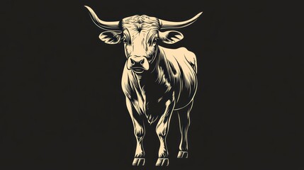 A stylized illustration of a bull, emphasizing strength and vitality.