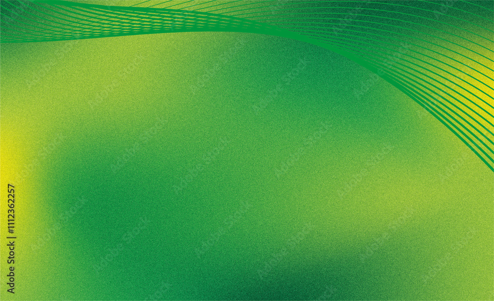 Poster design abstract glowing color wave backdrop noise texture. grainy gradient background in green color