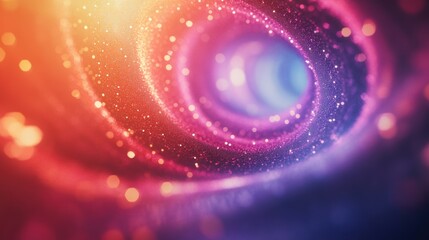 Obraz premium Colorful Cosmic Swirl with Star Particles in a Vibrant Galaxy Setting for Background Use in Digital Art and Creative Projects