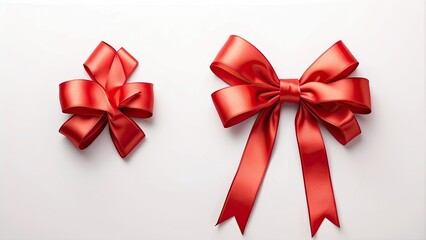 Fototapeta premium red bow on white background