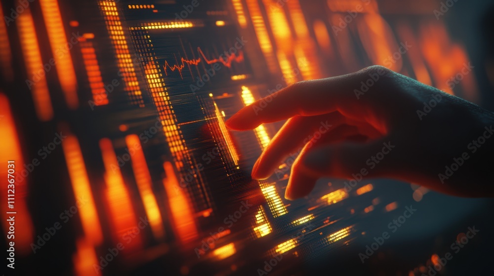 Aufkleber abstract visualization of digital data with a futuristic touch illustrating the concept of technolog