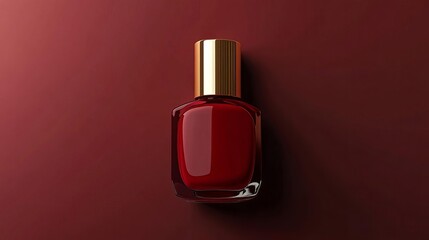 Red Nail Polish Bottle Beauty Product Luxury Manicure