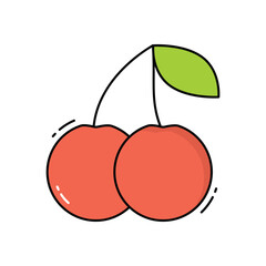 Cherry vector icon