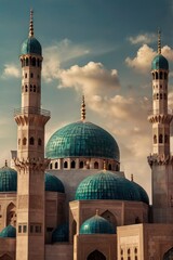 Obraz premium Mosque Dome Scescent Moon Star Sky Night Israa Mecca Mohammed Ramadan Isra Sheikh Ramadan Grand Uae Arab Islamic Emirates Architecture Mubarak Zayed Kareem Greeting Abu Eid Uae Masjid Ramadhan.