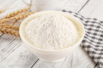 Wheat flour heap for bake