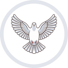 dove with peace symbol