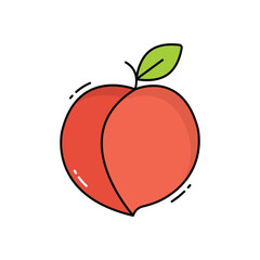 Peach vector icon
