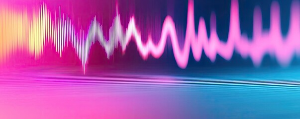 Colorful abstract sound wave pattern, visually stunning and dynamic.