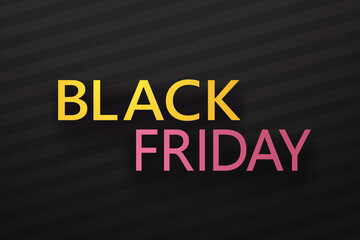 black friday sale banner with colorful text