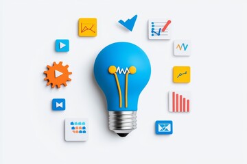 A Creative Drawing of a Light Bulb Representing Innovative Concepts and Advanced Marketing Strategies in the Business World.