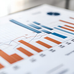 Analyzing business performance metrics office environment data visualization charts insights professional perspective