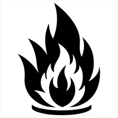 Gas flame icon silhouette vector illustration design on white background.