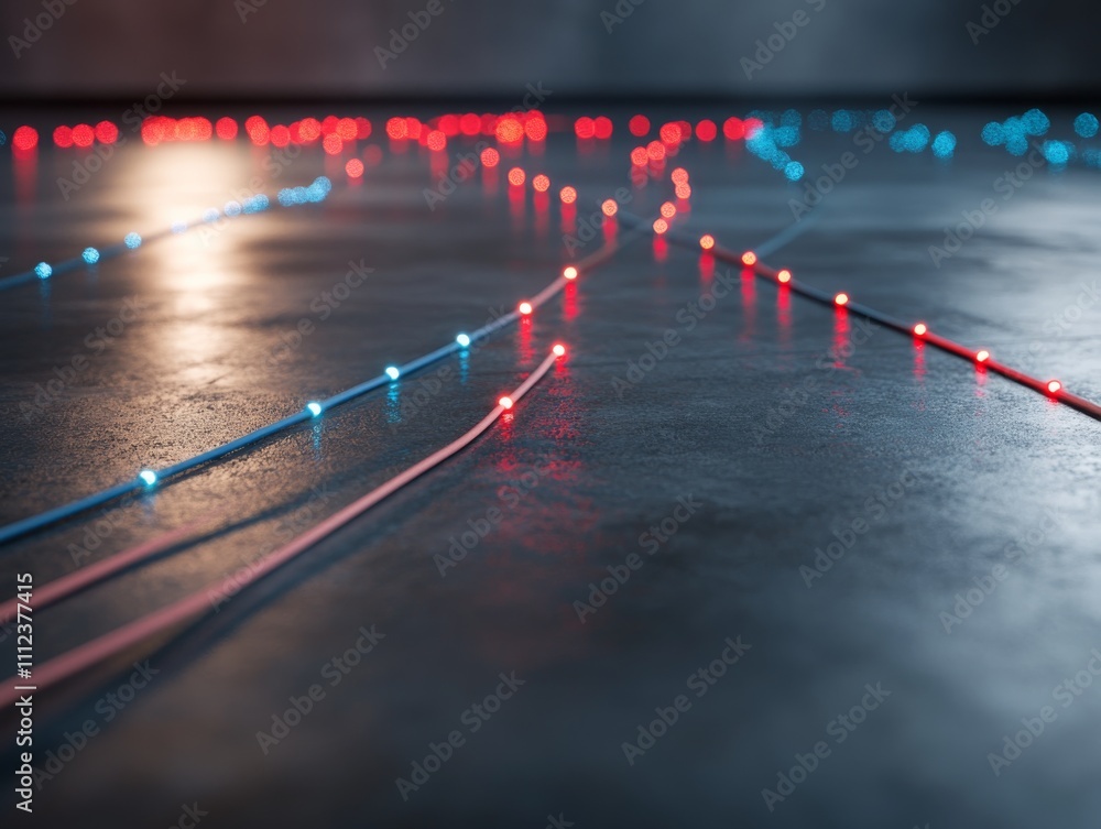 Poster The artwork displays a pixelated digital stream of glowing red and blue dots on a dark background, highlighting themes of encryption and data flow