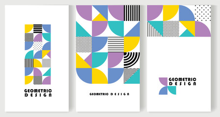 A set of Bauhaus-style templates