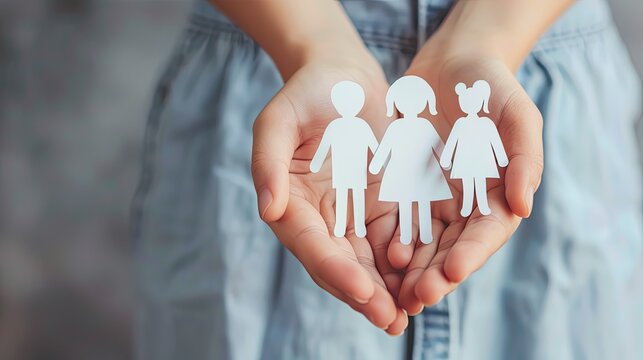 Protecting a Paper Family in Open Hands