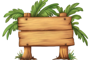 a wooden sign with leaves on it