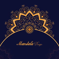 Arabesque luxury  mandala pattern design with goldarn color abstract background and decorative mandala for print, poster, cover, brochure, flyer, banner.