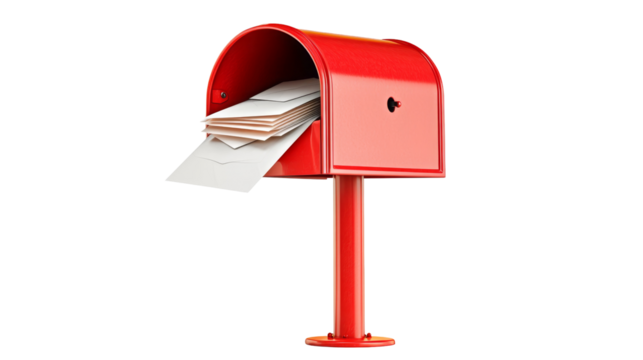 Sending letters with a modern transparent mailbox postal message solutions