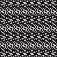 Fototapeta premium Linear S hearts pattern design, abstract texture background.