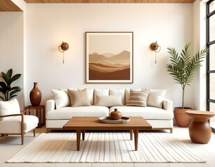 High quality modern living room interior design.