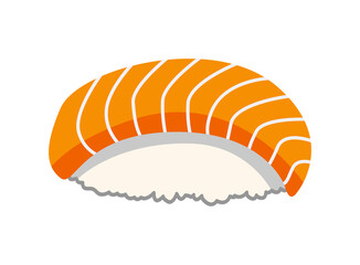 Salmon nigiri sushi PNG, Japanese food hand drawn. Transprarent background