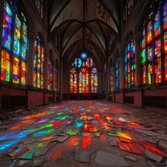 Shattered Glory A Decaying Church's Stained Glass Splendor