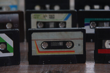 There were many cassette tapes as a sound or music medium in the 1980s and 1990s
