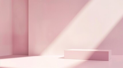 Obraz premium Light Pink and Soft Light and Shadow Effect Background