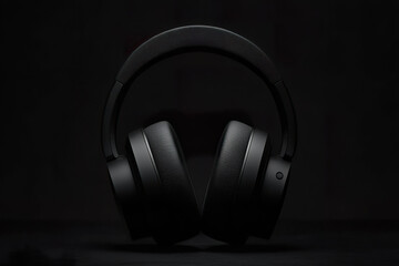 Noise cancelling headphones on a dark background showcasing sleek design and modern technology