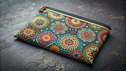 Flat Pouch Mockup with Customizable Pattern for Creative Design Projects and Marketing Use, Showcasing Versatile and Stylish Pouch Options for Brand Promotion and Packaging Solutions