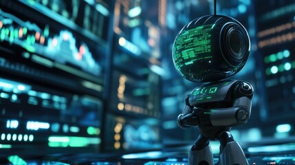Holographic stock market data, displaying various charts and data. These charts may represent the stock market, cryptocurrency market, or other financial data