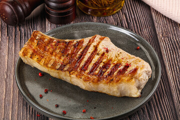 Tasty hot grilled pork loin