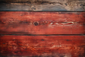 Naklejka premium Fantastic red wood wall with a wooden background with a wooden texture
