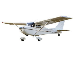 a white plane in the air