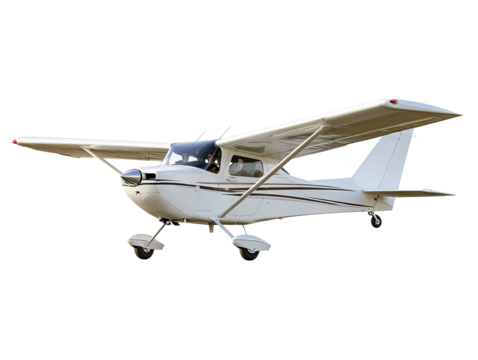 a white plane in the air