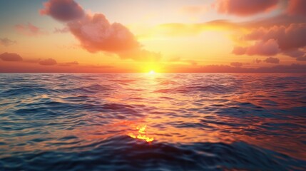 Fototapeta premium Serene Sunset Over the Ocean