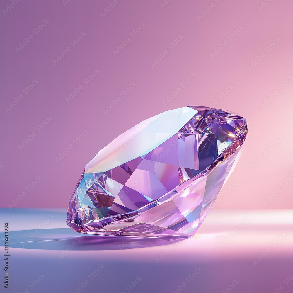 Poster a large gemstone sparkling with visible price tags and glowing intrinsic worth