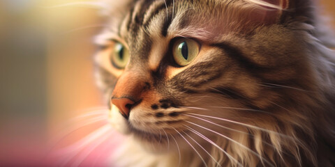 fluffy cute cat Generative AI