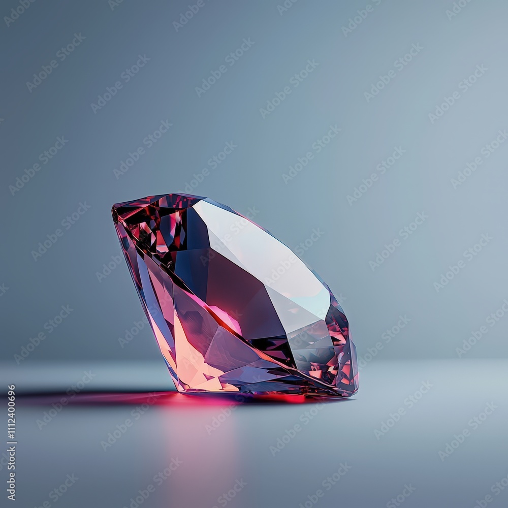 Poster a large gemstone sparkling with visible price tags and glowing intrinsic worth