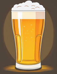 A truly delicious pint of golden beer topped with a frothy head, ideal for celebrating any special occasion