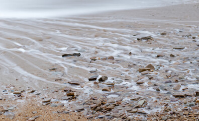 Long exposure shot of the sea