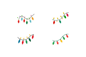 set of colorful ribbons blubs 