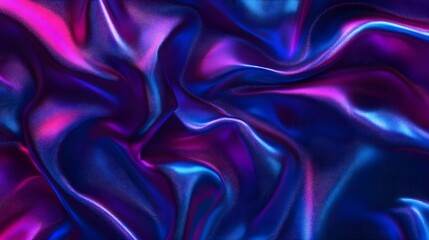 Fototapeta premium Abstract Draped Fabric In Vibrant Blue And Purple Hues