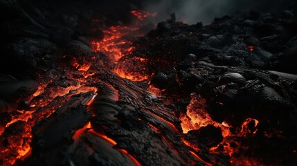charred fire ashes