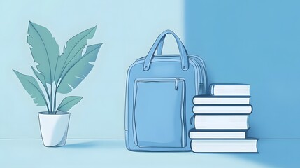 Students backpack and books representing educational opportunities