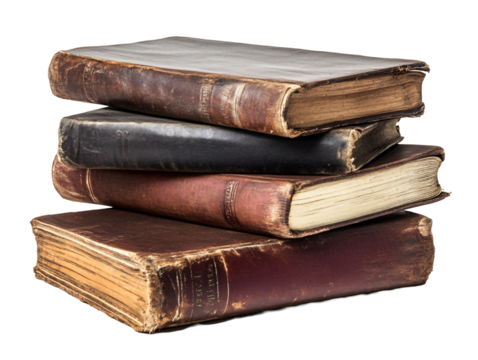 a stack of old books