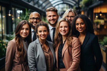Obraz premium Portrait of a young team in the company.