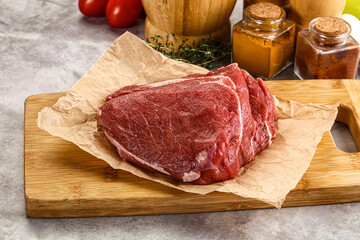 Raw beef piece for cooking