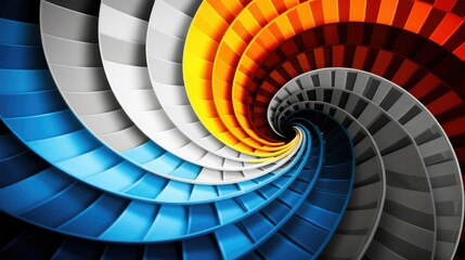 Obraz premium staircase black and rainbow